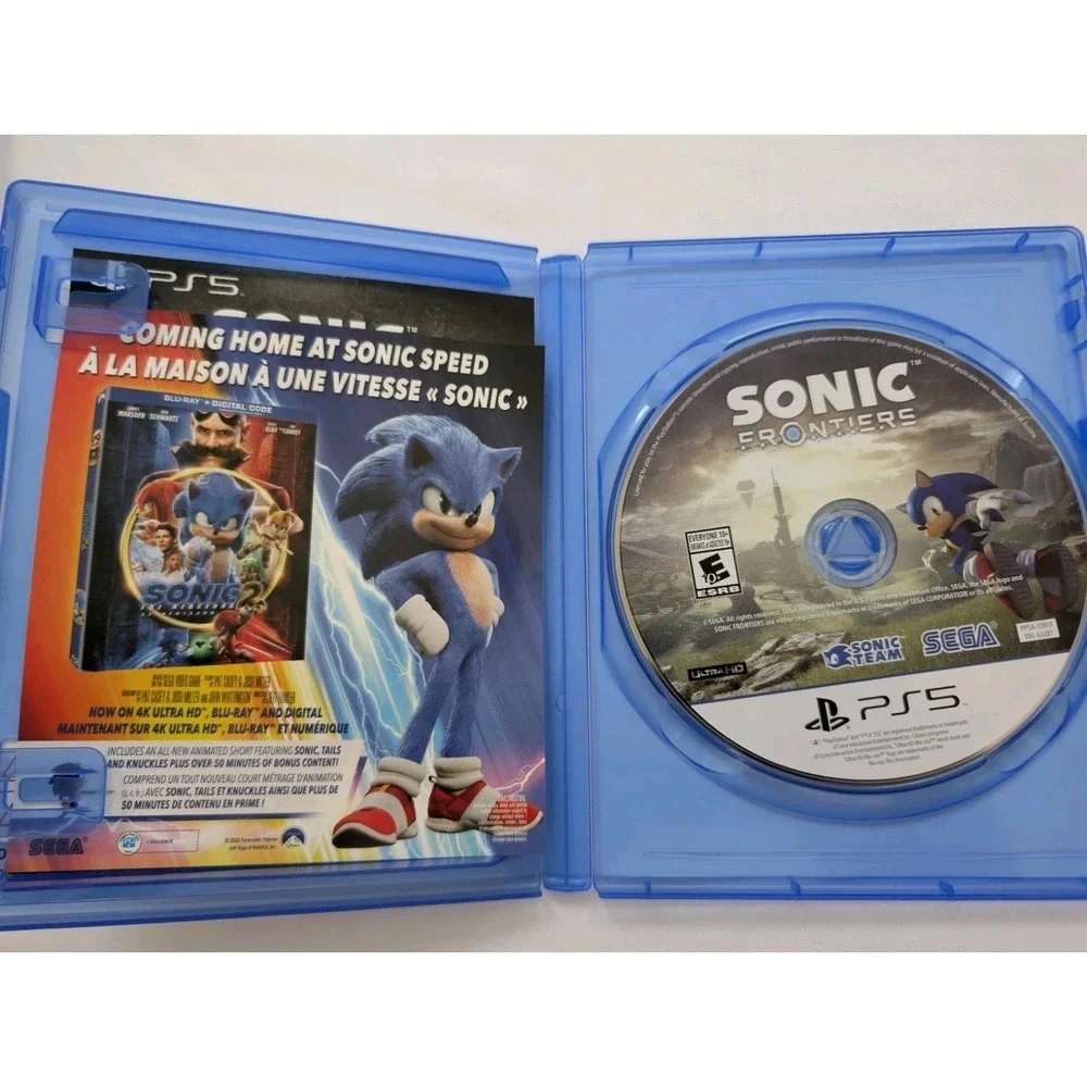 Sonic Frontiers Sony PlayStation 5 PS5 Sega 2022 CIB Complete Video Game